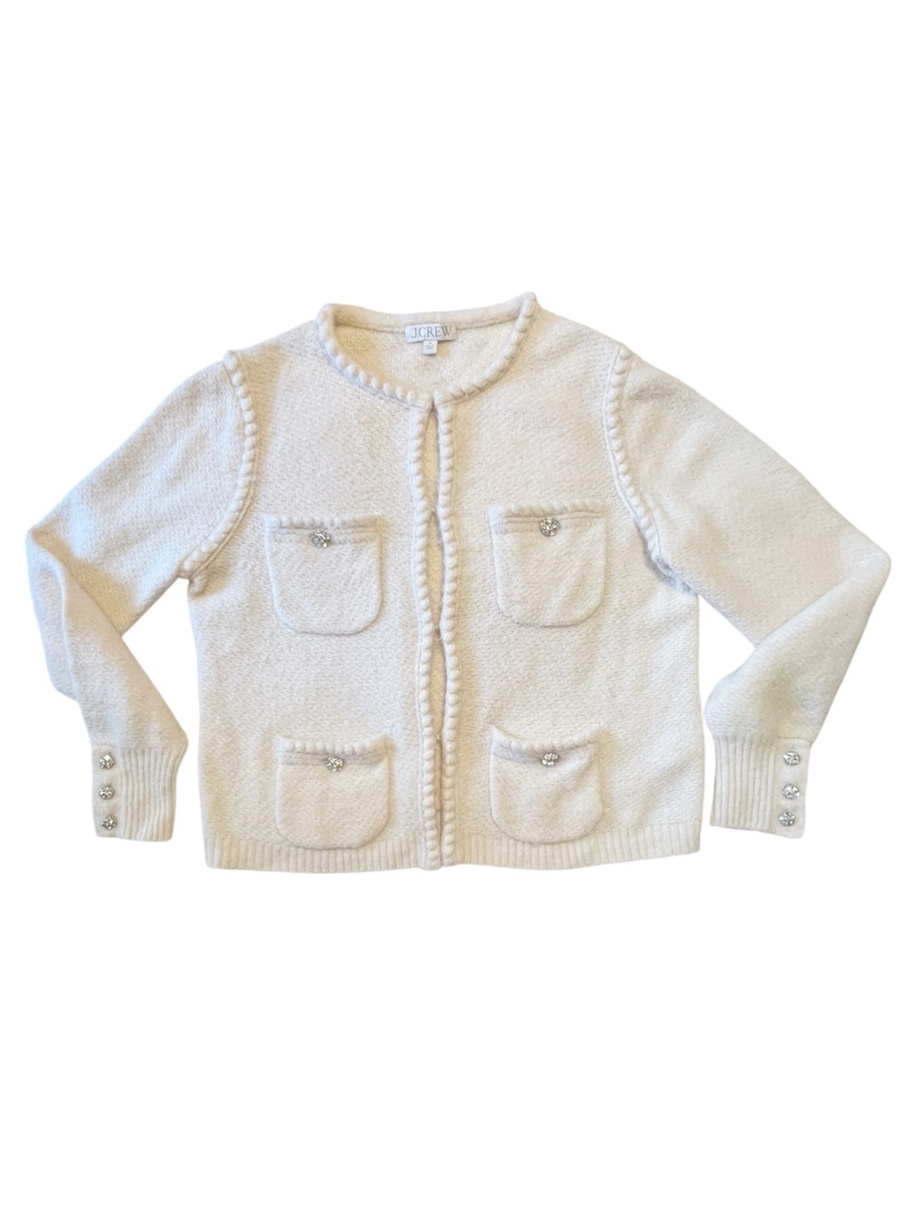 J. Crew Odette sweater lady jacket with jewel buttons M - Picture 10 of 10